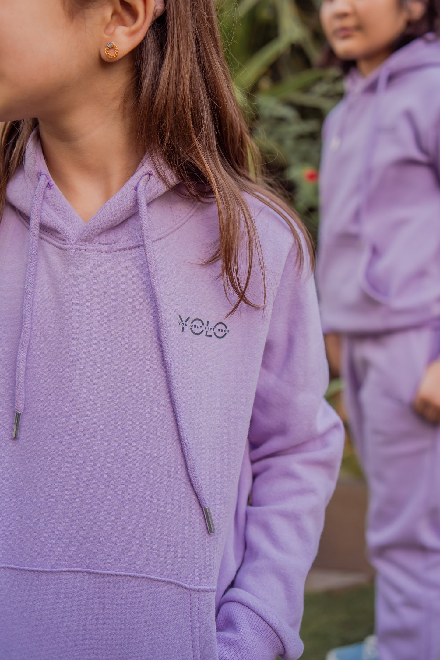 Lilac Pullover Hoodie with Sweatpants