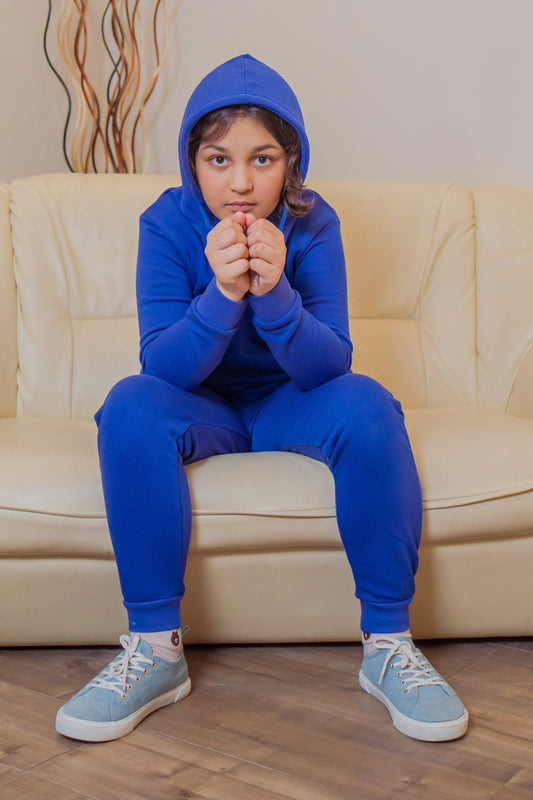 Royal Blue Hoodie with Sweatpants