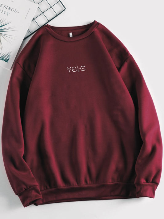 YOLO Sweatshirt Maroon