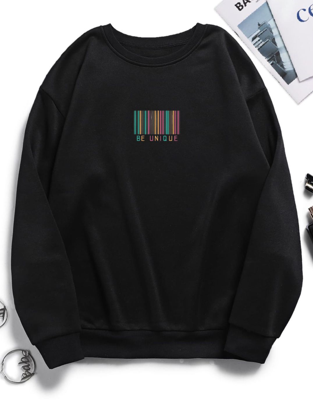 Be Unique Black Sweatshirt