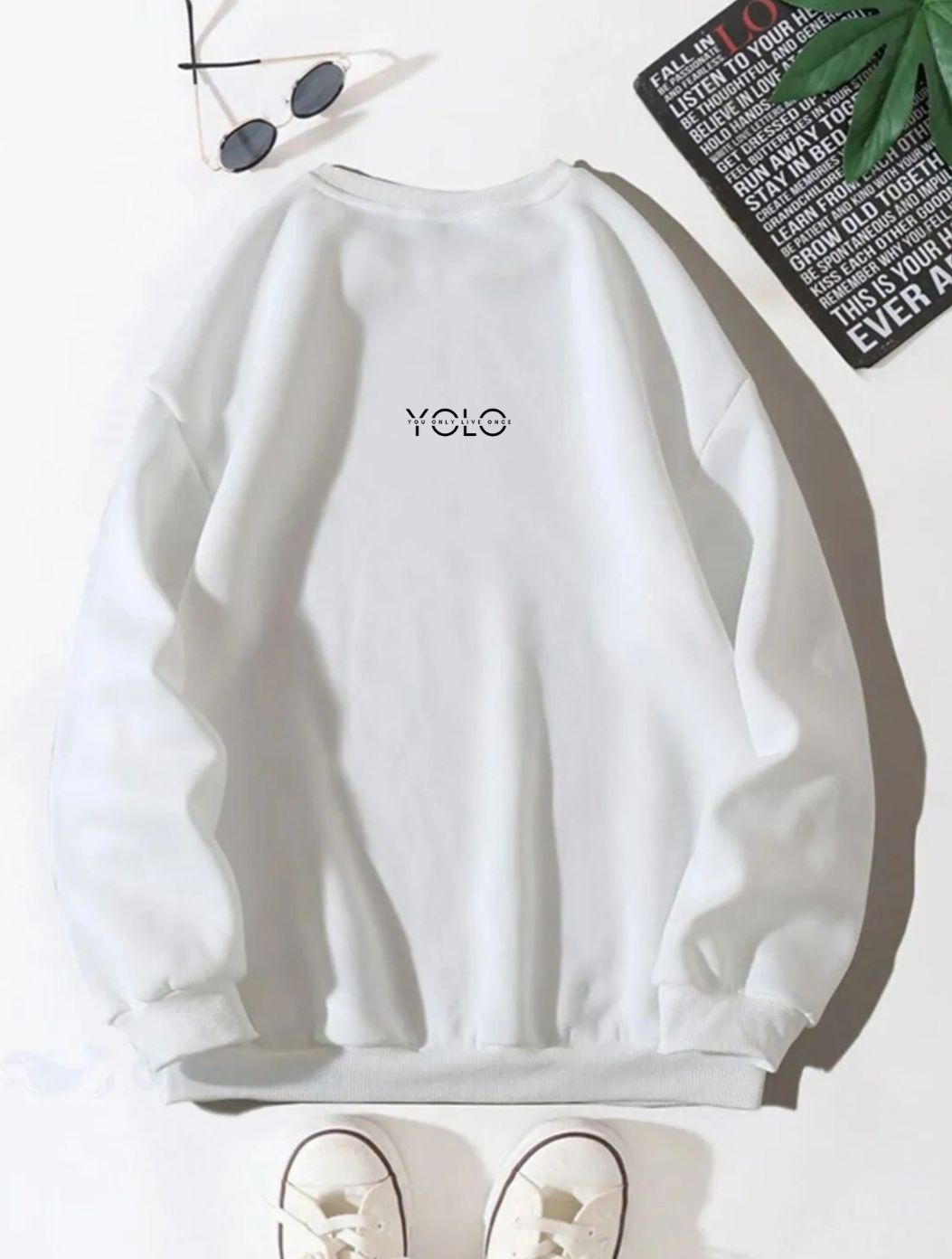 YOLO White Sweatshirt