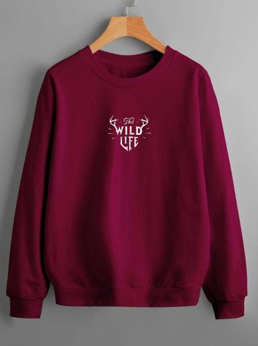 The Wild Life Sweatshirt Maroon