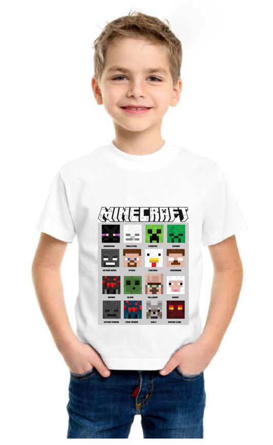 White Minecraft Shirt